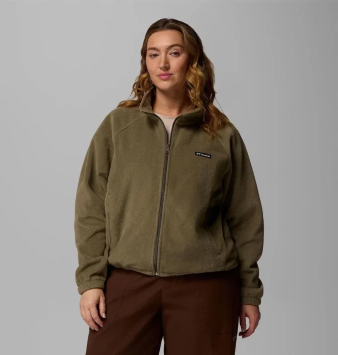 Women Benton Springs™ Relaxed Full Zip Fleece Jacket – Plus Size