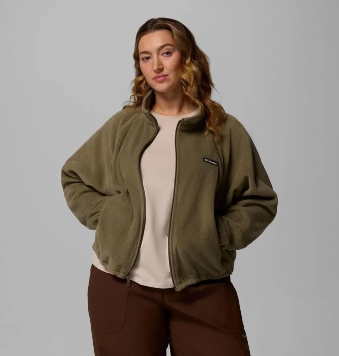 Women Benton Springs™ Relaxed Full Zip Fleece Jacket – Plus Size