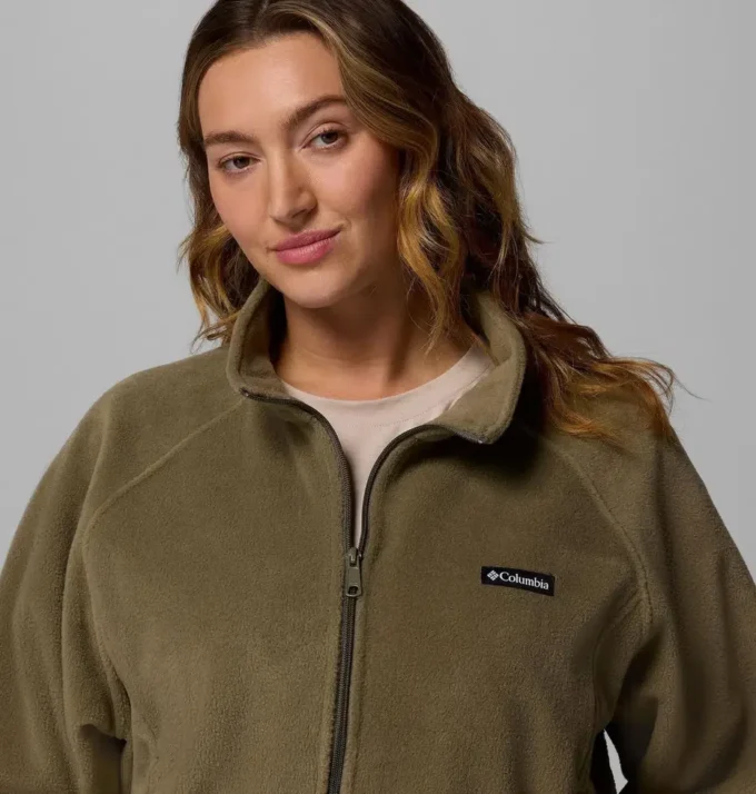Women Benton Springs™ Relaxed Full Zip Fleece Jacket – Plus Size