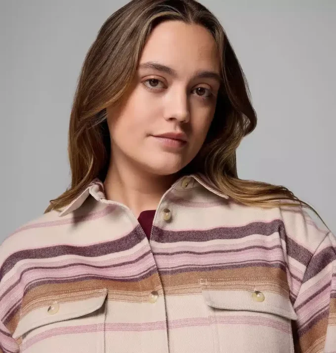 Women Blue Point Creek™ Shirt Jacket – Plus Size