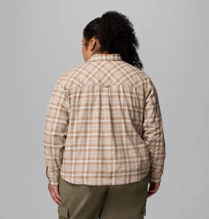 Women Blue Point Creek™ Woven Long Sleeve Shirt – Plus Size