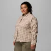 Women Blue Point Creek™ Woven Long Sleeve Shirt – Plus Size