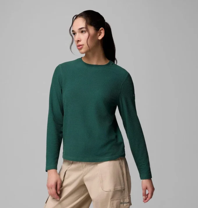Women Brea Falls™ Grid Crew Long Sleeve Shirt Women Brea Falls™ Grid Crew Long Sleeve Shirt