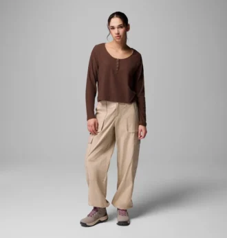 Women Brea Falls™ Grid Henley Long Sleeve Shirt