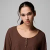 Women Brea Falls™ Grid Henley Long Sleeve Shirt Women Brea Falls™ Grid Henley Long Sleeve Shirt
