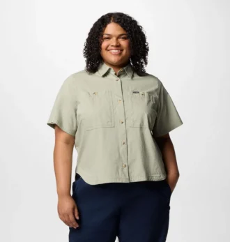 Women Brea Falls™ Woven Short Sleeve Shirt – Plus Size