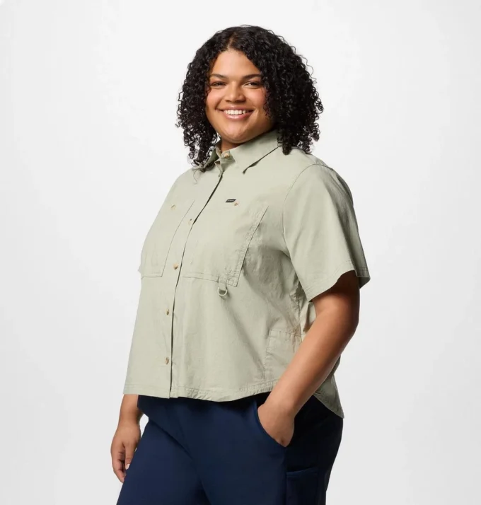 Women Brea Falls™ Woven Short Sleeve Shirt – Plus Size Women Brea Falls™ Woven Short Sleeve Shirt – Plus Size