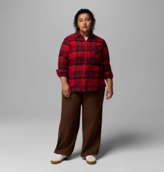 Women Calico Basin™ Flannel Long Sleeve Shirt – Plus Size