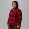 Women Calico Basin™ Flannel Long Sleeve Shirt – Plus Size