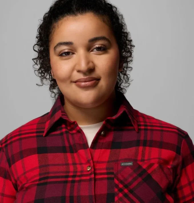 Women Calico Basin™ Flannel Long Sleeve Shirt – Plus Size
