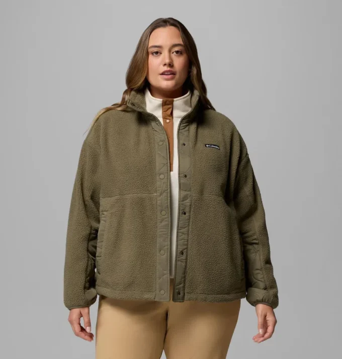 Women Cloud Point™ Snap Fleece Jacket – Plus Size