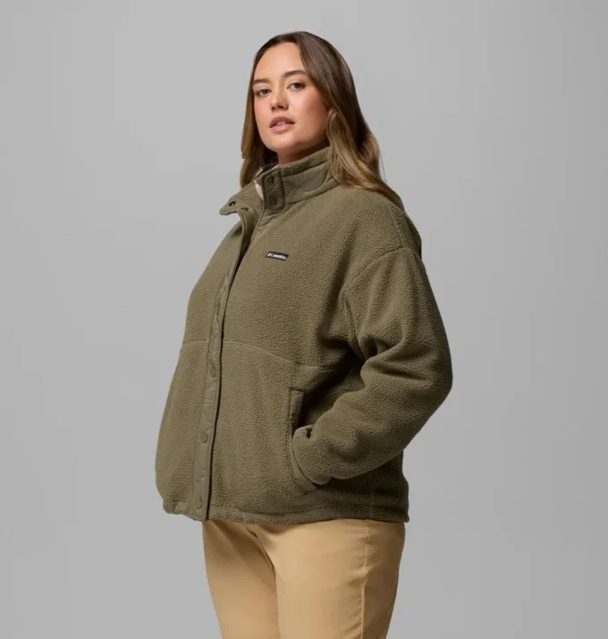 Women Cloud Point™ Snap Fleece Jacket – Plus Size