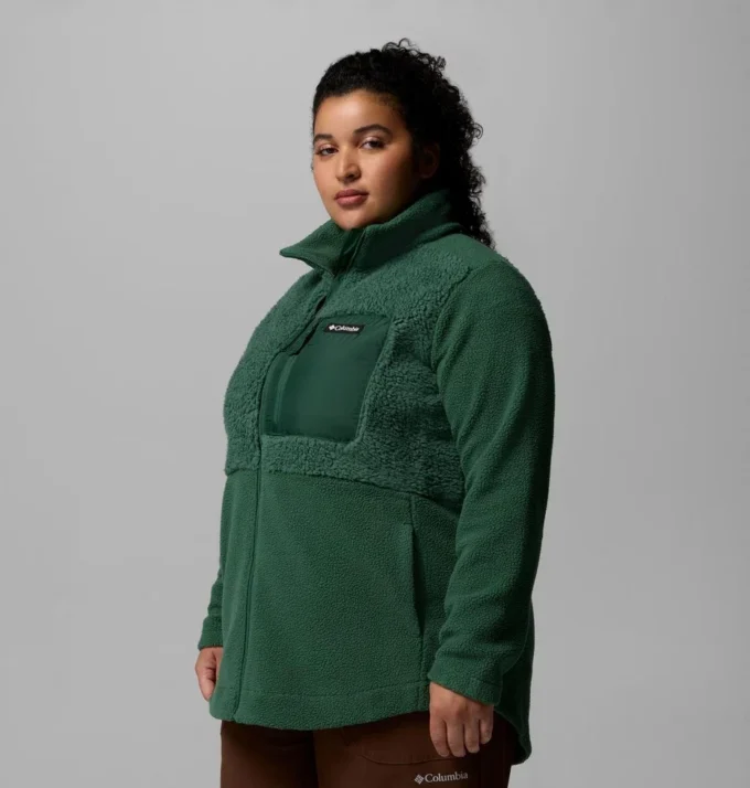 Women Columbia Lodge™ Sherpa Full Zip Fleece Jacket – Plus Size