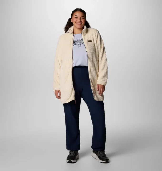 Women Fire Side™ Long Full Zip Fleece Jacket – Plus Size