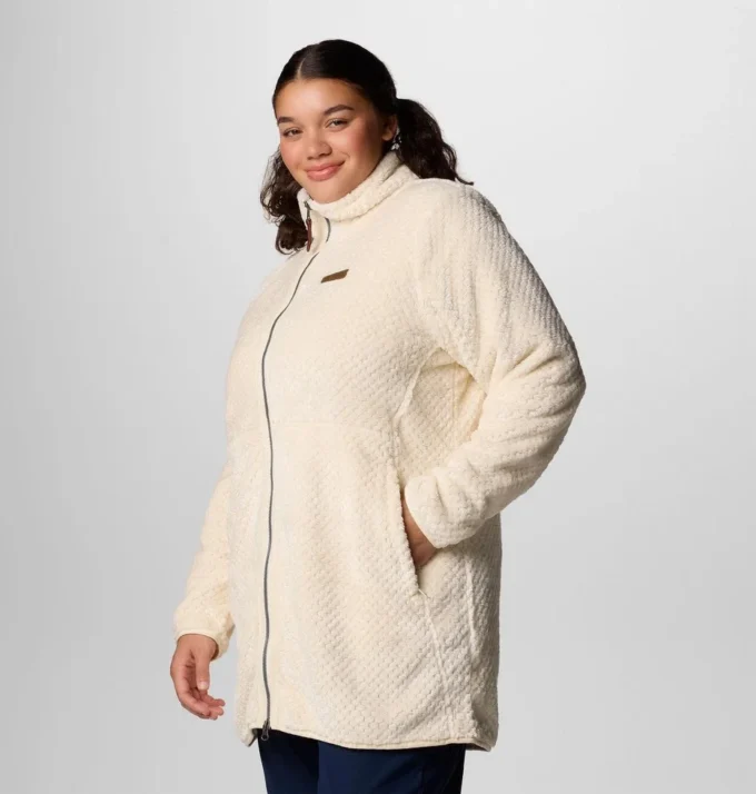 Women Fire Side™ Long Full Zip Fleece Jacket – Plus Size