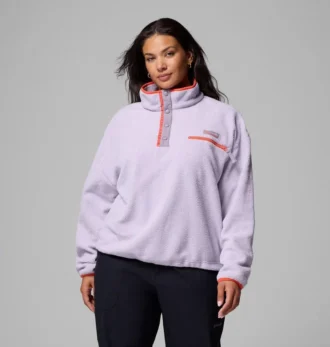 Women Helvetia™ II Cropped Half Snap Fleece Pullover – Plus Size