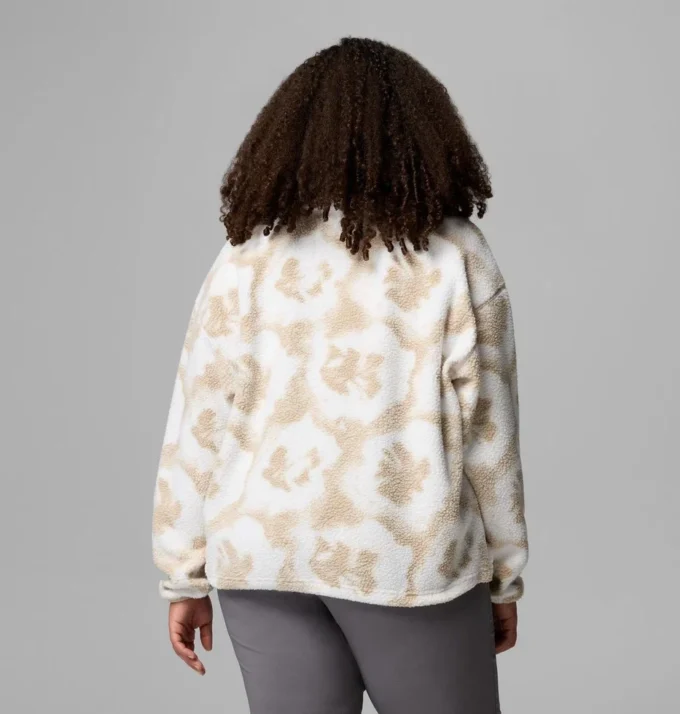 Women Helvetia™ II Printed Cropped Half Snap Fleece Pullover