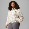 Women Helvetia™ II Printed Cropped Half Snap Fleece Pullover