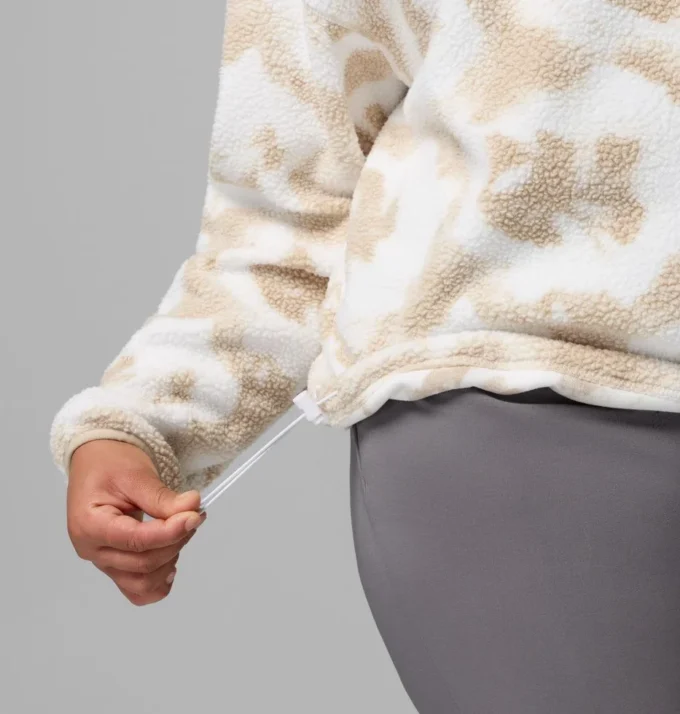 Women Helvetia™ II Printed Cropped Half Snap Fleece Pullover