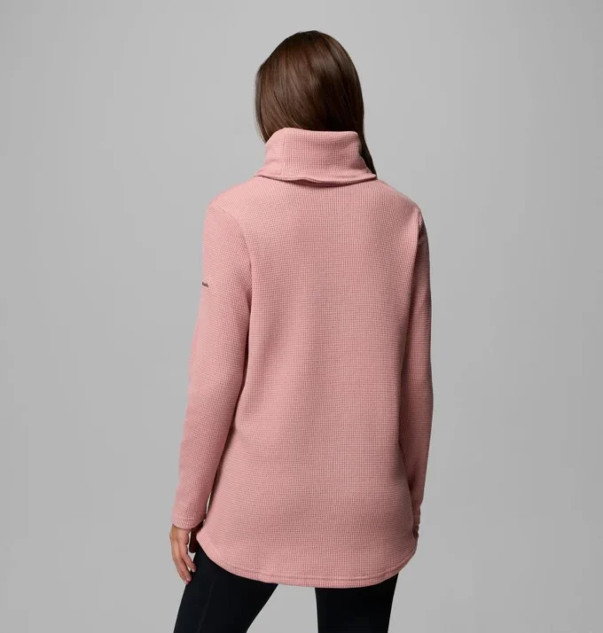 Women Holly Hideaway™ Waffle Cowl Neck Pullover