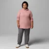 Women Holly Hideaway™ Waffle Cowl Neck Pullover – Plus Size