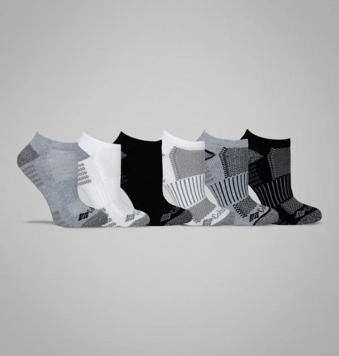 Women No-Show With Pique Footbed Socks – 6 Pack