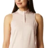 Women Omni-Wick Hole High Sleeveless Polo