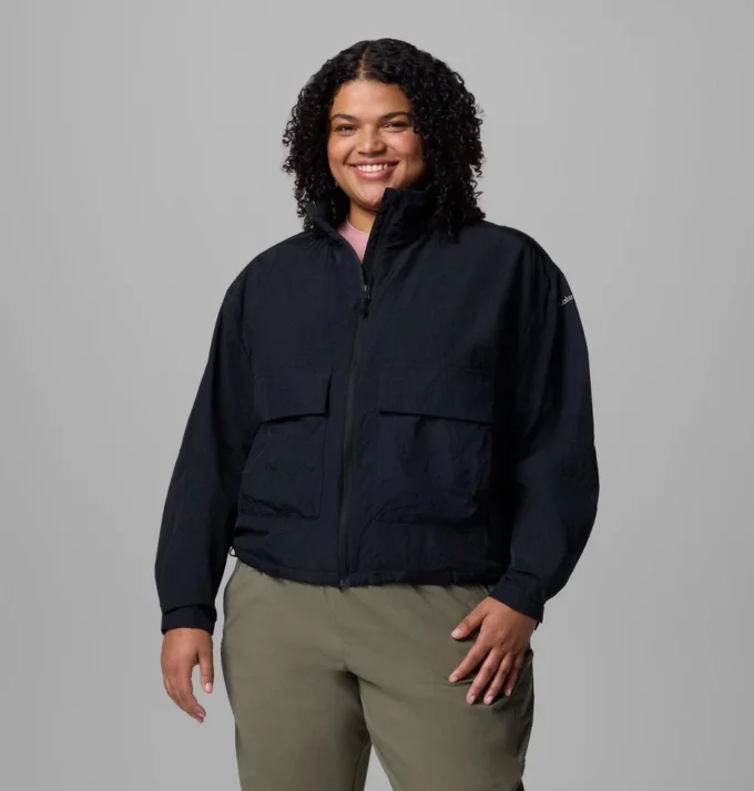 Women Paracutie™ Cropped Cargo Windbreaker – Plus Size Women Paracutie™ Cropped Cargo Windbreaker – Plus Size