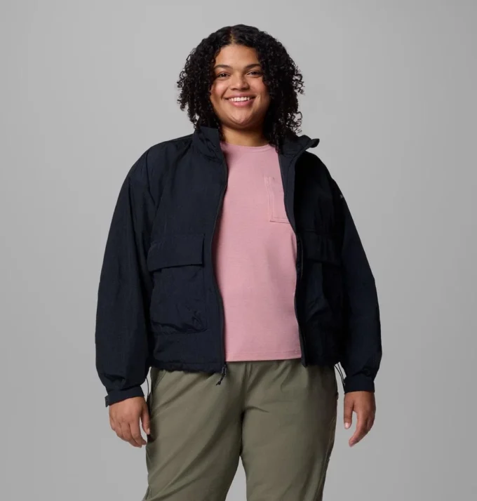 Women Paracutie™ Cropped Cargo Windbreaker – Plus Size Women Paracutie™ Cropped Cargo Windbreaker – Plus Size