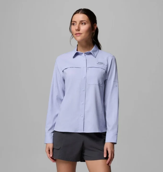 Women PFG Castback™ Woven Long Sleeve Shirt Women PFG Castback™ Woven Long Sleeve Shirt