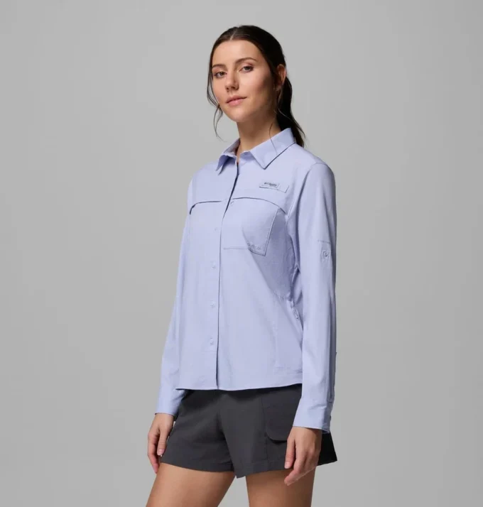 Women PFG Castback™ Woven Long Sleeve Shirt Women PFG Castback™ Woven Long Sleeve Shirt