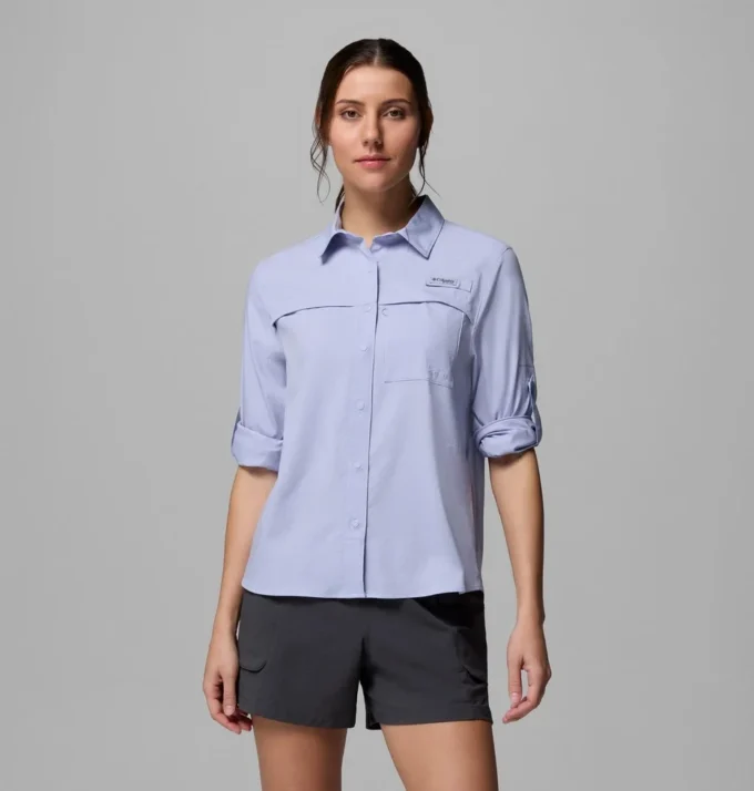 Women PFG Castback™ Woven Long Sleeve Shirt Women PFG Castback™ Woven Long Sleeve Shirt