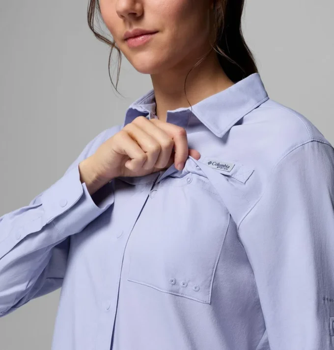 Women PFG Castback™ Woven Long Sleeve Shirt Women PFG Castback™ Woven Long Sleeve Shirt