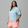 Women PFG Castback™ Woven Short Sleeve – Plus Size Women PFG Castback™ Woven Short Sleeve – Plus Size