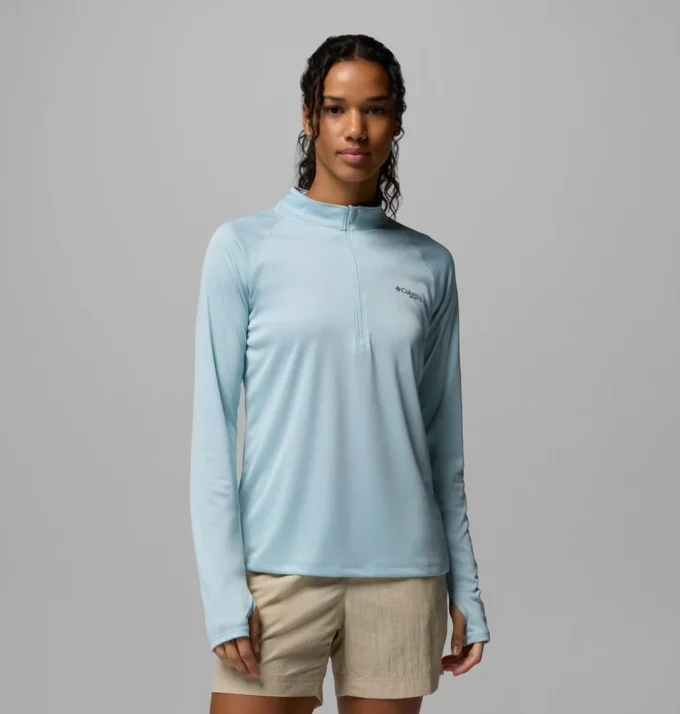 Women PFG Tidal Tee™ Quarter Zip Long Sleeve Shirt Women PFG Tidal Tee™ Quarter Zip Long Sleeve Shirt