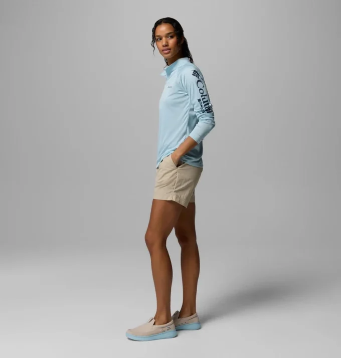 Women PFG Tidal Tee™ Quarter Zip Long Sleeve Shirt Women PFG Tidal Tee™ Quarter Zip Long Sleeve Shirt