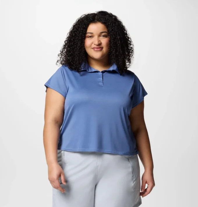 Women PFG Tidal Tee™ Short Sleeve Polo – Plus Size Women PFG Tidal Tee™ Short Sleeve Polo – Plus Size