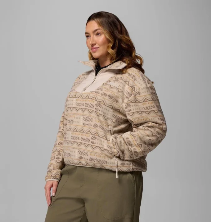 Women Sequoia Grove™ Printed Half Zip Jacket – Plus Size