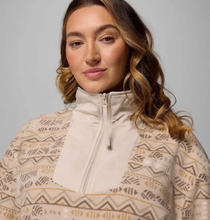 Women Sequoia Grove™ Printed Half Zip Jacket – Plus Size