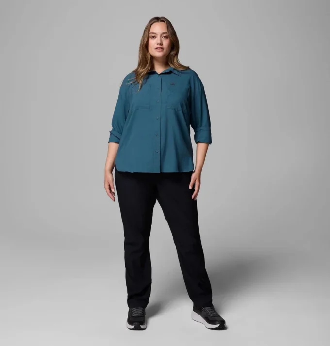 Women Silver Ridge™ Utility Long Sleeve Shirt – Plus Size Women Silver Ridge™ Utility Long Sleeve Shirt – Plus Size
