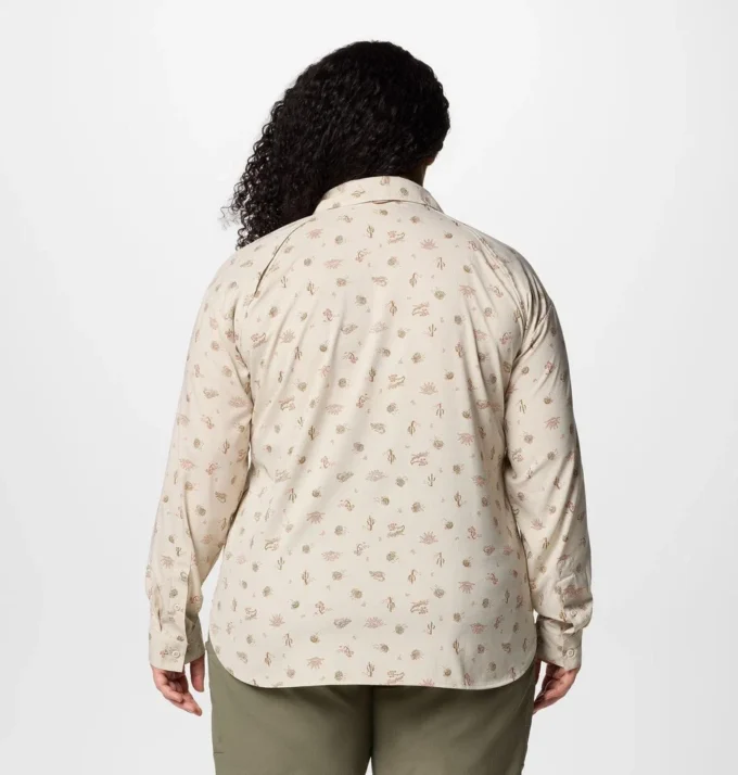 Women Silver Ridge™ Utility Patterned Long Sleeve Shirt – Plus Size