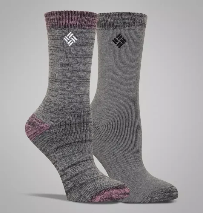 Women Space Dye Wool Crew Socks – 2 Pack