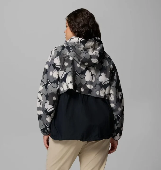 Women Spire Valley™ Printed Windbreaker – Plus Size