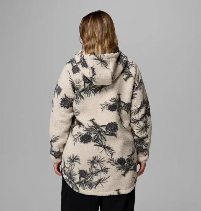 Women Winter Warmth™ Printed Full Zip Hoodie – Plus Size