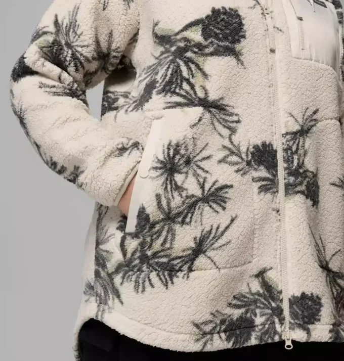 Women Winter Warmth™ Printed Full Zip Hoodie – Plus Size
